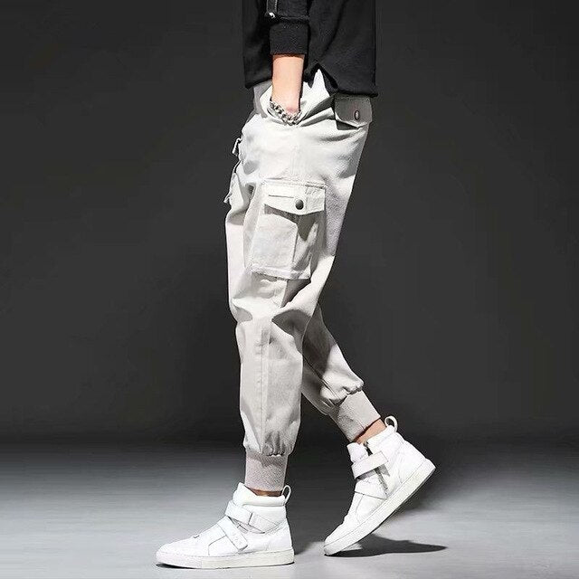 Pantalon cargo homme serré en bas