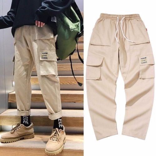 Pantalon cargo homme serré en bas