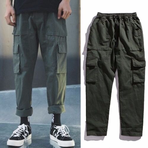 Pantalon cargo homme serré en bas